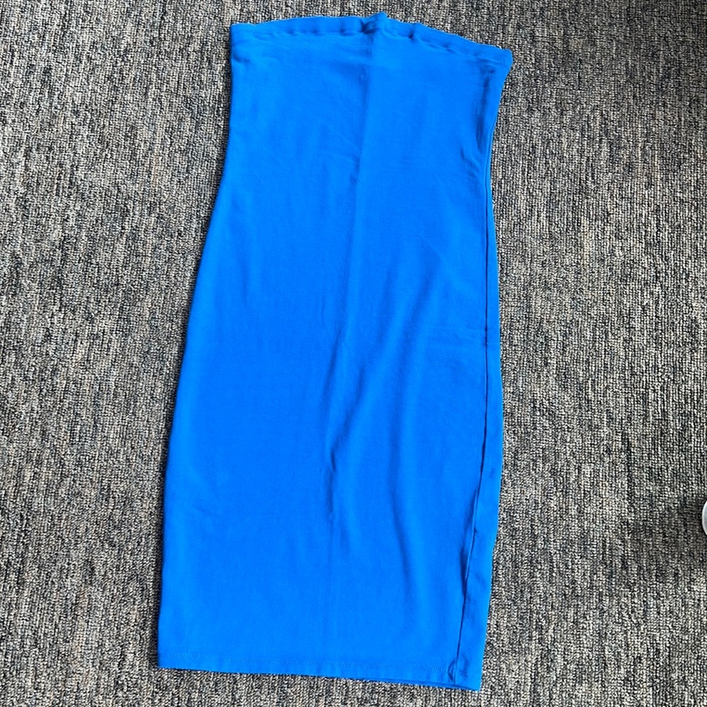 • F21 Royal Blue Strapless Bodycon Dress